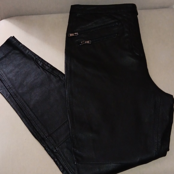 ASOS black leather pants NWOT - Picture 3 of 6